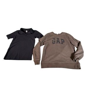 Gap Chaps Boys Bundle Lot Of 2 Sweater Polo Shirt Size Medium 10/12